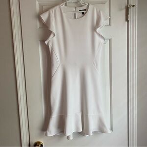 Express White Ruffle Dress 2